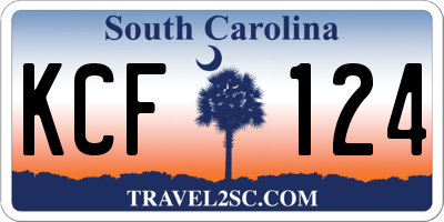 SC license plate KCF124
