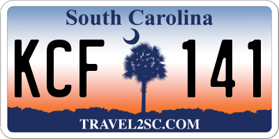 SC license plate KCF141