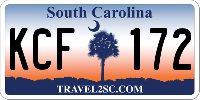 SC license plate KCF172