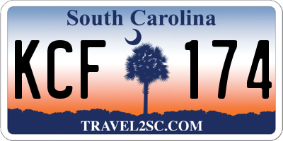 SC license plate KCF174
