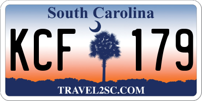 SC license plate KCF179