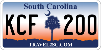 SC license plate KCF200
