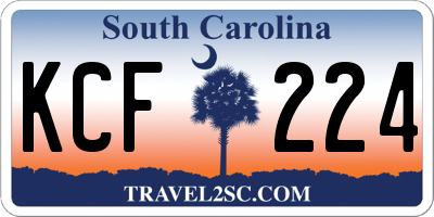 SC license plate KCF224