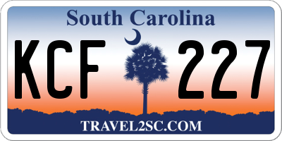 SC license plate KCF227