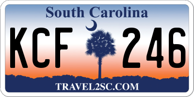 SC license plate KCF246