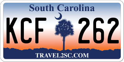 SC license plate KCF262