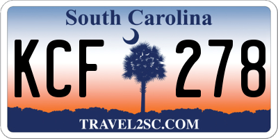 SC license plate KCF278