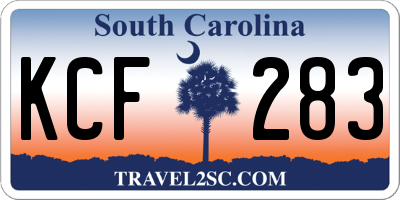 SC license plate KCF283