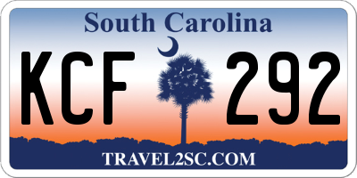 SC license plate KCF292