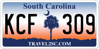 SC license plate KCF309
