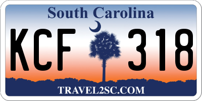 SC license plate KCF318