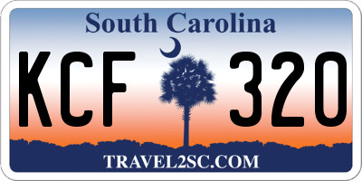 SC license plate KCF320
