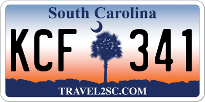 SC license plate KCF341