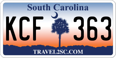 SC license plate KCF363