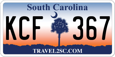 SC license plate KCF367