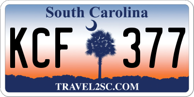 SC license plate KCF377