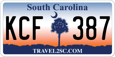 SC license plate KCF387