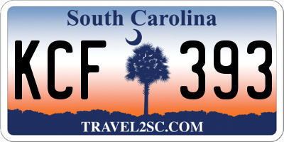 SC license plate KCF393