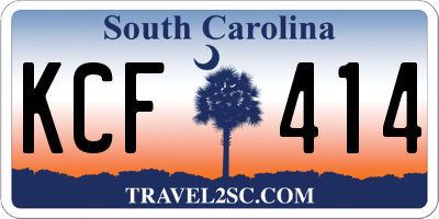 SC license plate KCF414