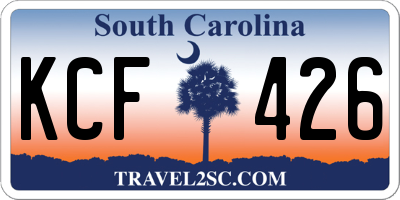 SC license plate KCF426