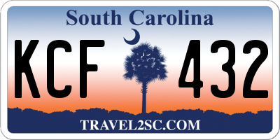 SC license plate KCF432