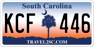 SC license plate KCF446
