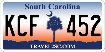 SC license plate KCF452