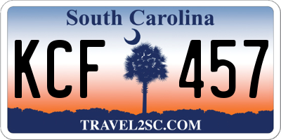 SC license plate KCF457