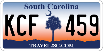 SC license plate KCF459