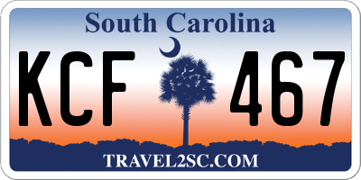 SC license plate KCF467