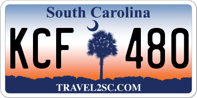 SC license plate KCF480