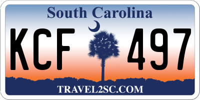 SC license plate KCF497
