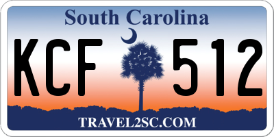 SC license plate KCF512