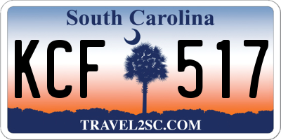 SC license plate KCF517