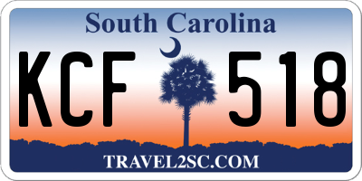 SC license plate KCF518