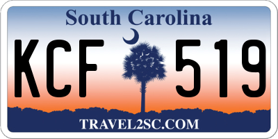 SC license plate KCF519