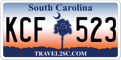 SC license plate KCF523