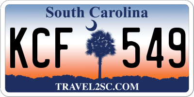 SC license plate KCF549