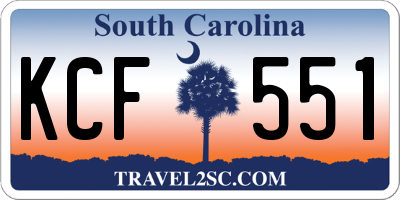SC license plate KCF551