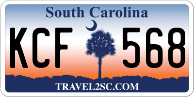 SC license plate KCF568
