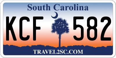 SC license plate KCF582