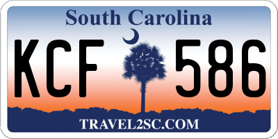 SC license plate KCF586
