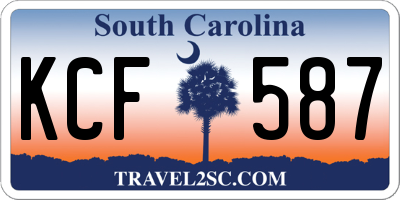 SC license plate KCF587