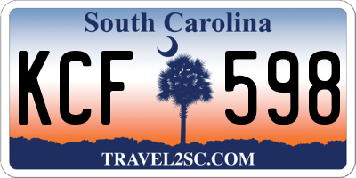 SC license plate KCF598