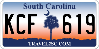 SC license plate KCF619