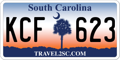 SC license plate KCF623