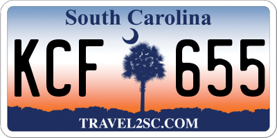 SC license plate KCF655