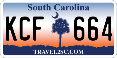 SC license plate KCF664