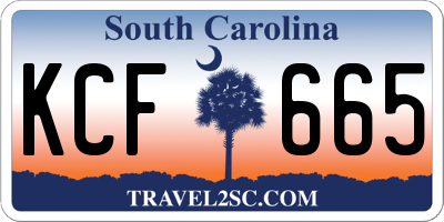 SC license plate KCF665