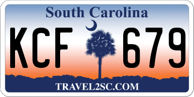SC license plate KCF679